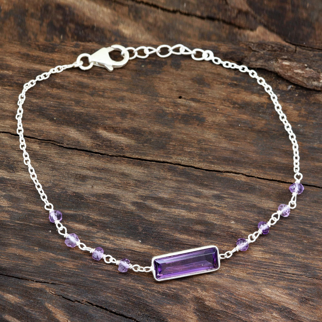 3.5-Carat Amethyst Pendant Bracelet - Magical Prism