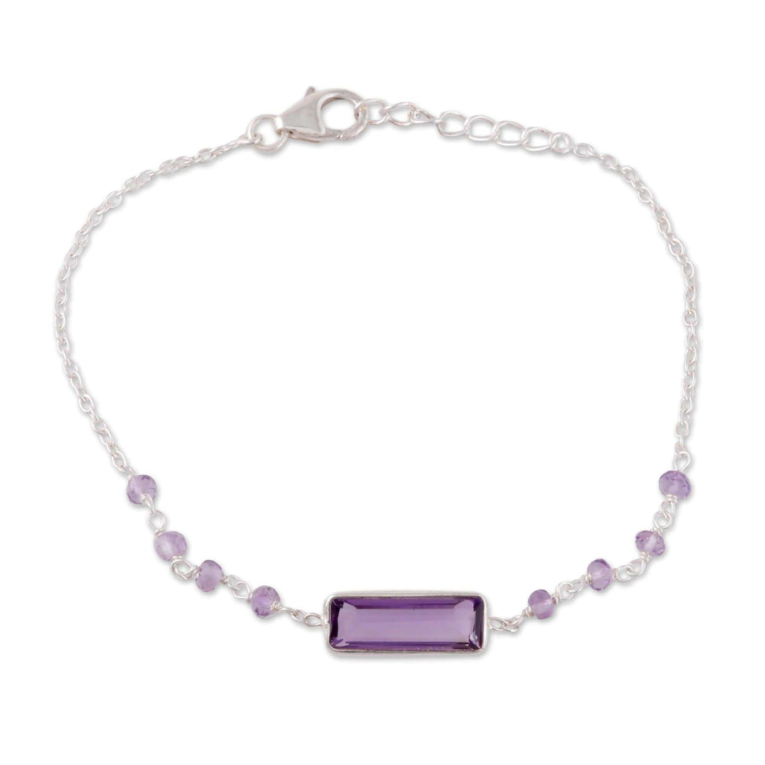 3.5-Carat Amethyst Pendant Bracelet - Magical Prism