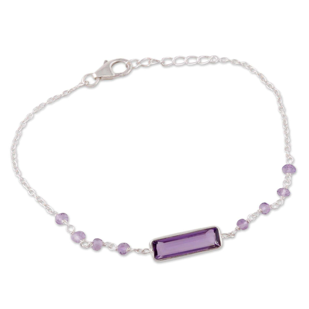 3.5-Carat Amethyst Pendant Bracelet - Magical Prism