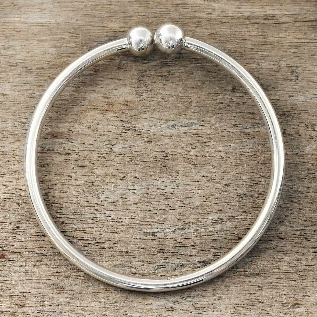 Simple Sterling Silver Cuff Bracelet - Elegant Charm
