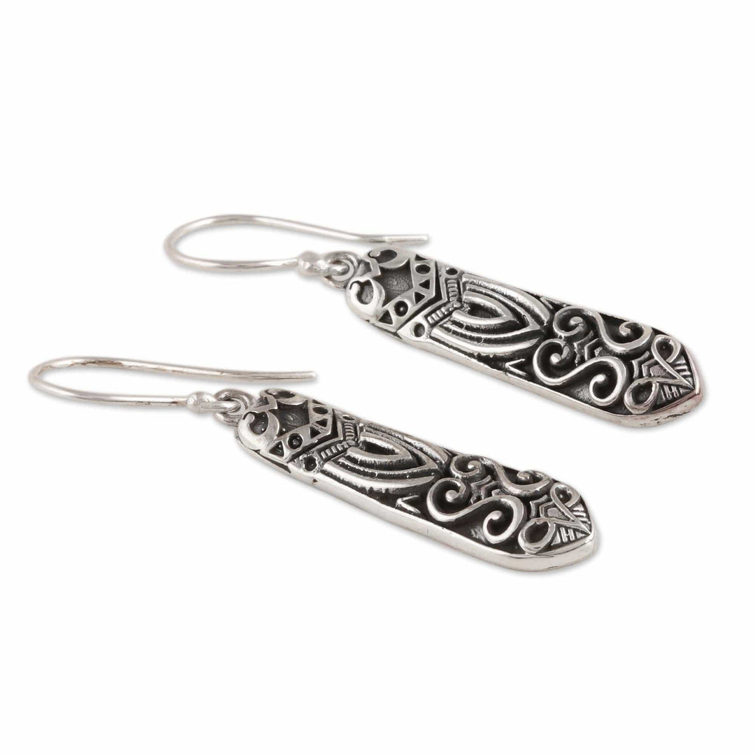 Patterned Sterling Silver Dangle Earrings - Creative Patterns