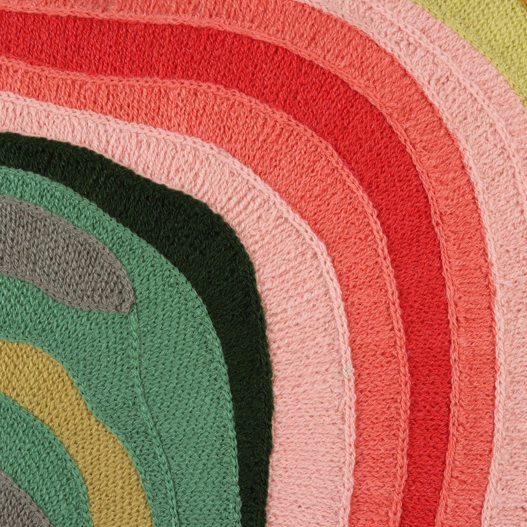 Colorful Abstract Embroidered Cotton Cushion Covers (Pair) - Abstract Evening