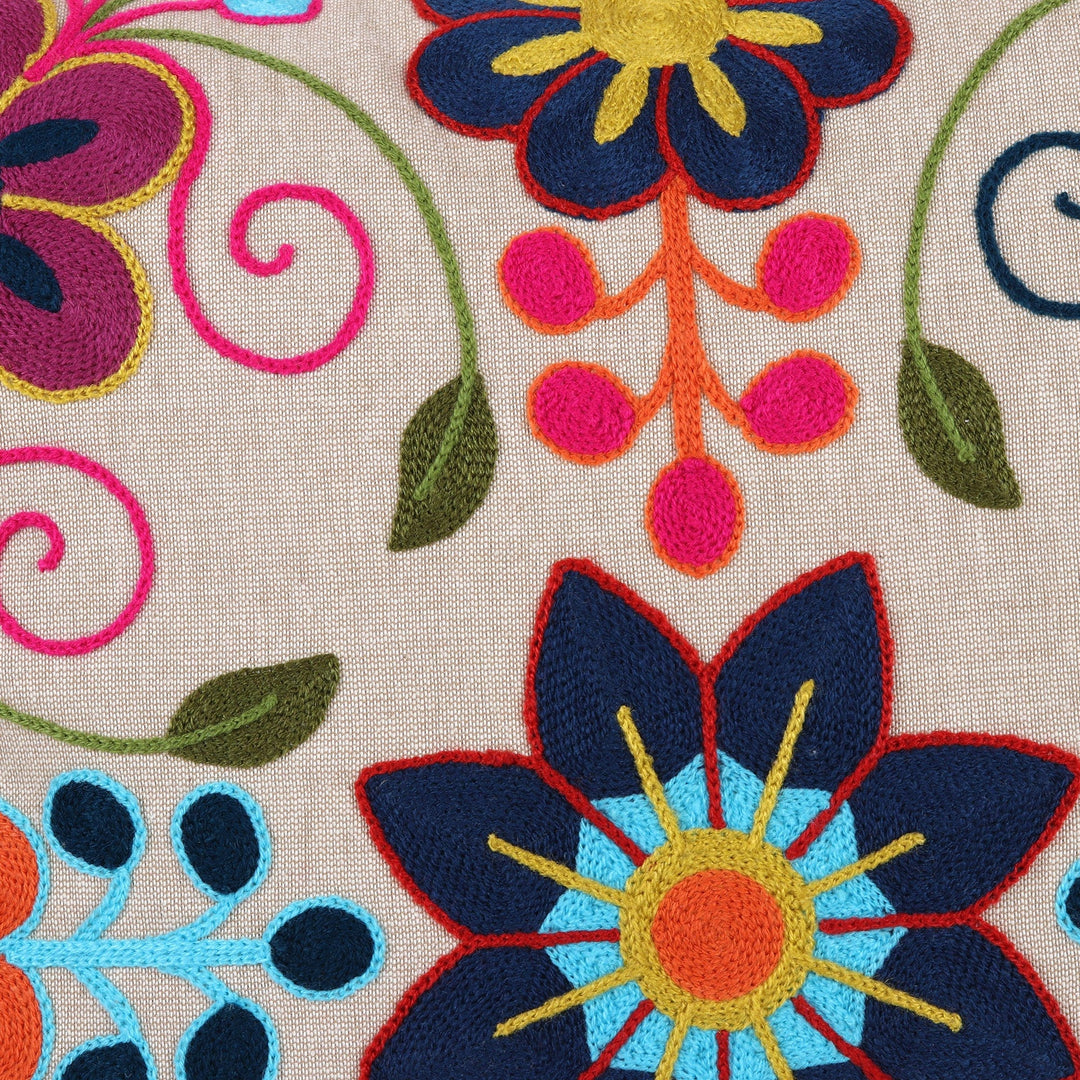 Colorful Floral Cotton Cushion Covers (Pair) - Harmonious Spring