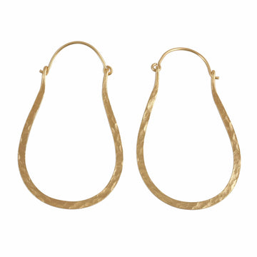 22k Gold Plated Sterling Silver Hoop Earrings from India - Mystic Loops