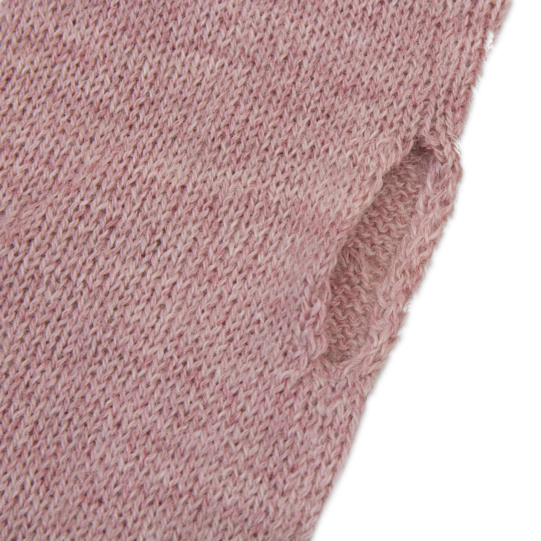 Dusty Rose 100% Baby Alpaca Cable Knit Fingerless Mitts - Luscious Twist in Dusty Rose