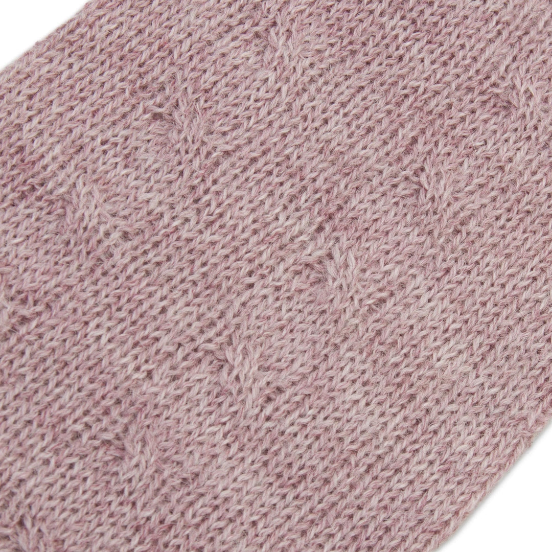 Dusty Rose 100% Baby Alpaca Cable Knit Fingerless Mitts - Luscious Twist in Dusty Rose