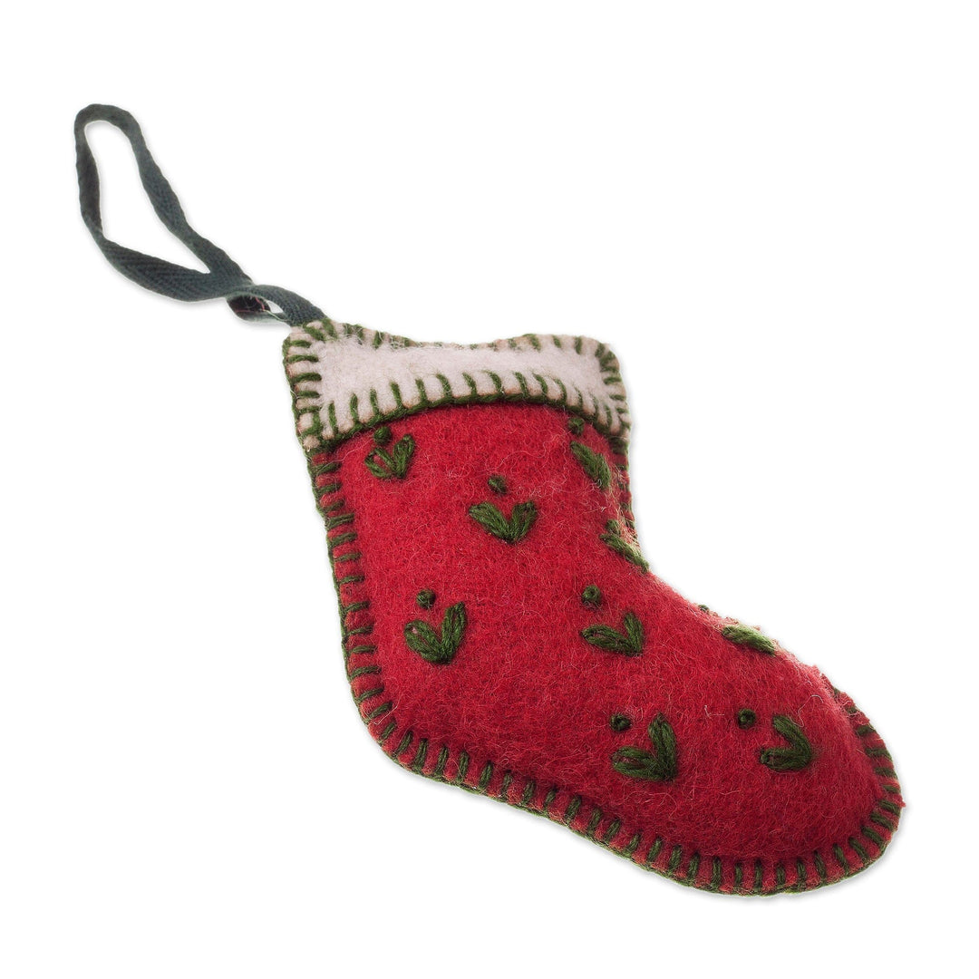 Wool Stocking and Mitten Ornaments from Peru (Set of 4) - Stockings and Mittens