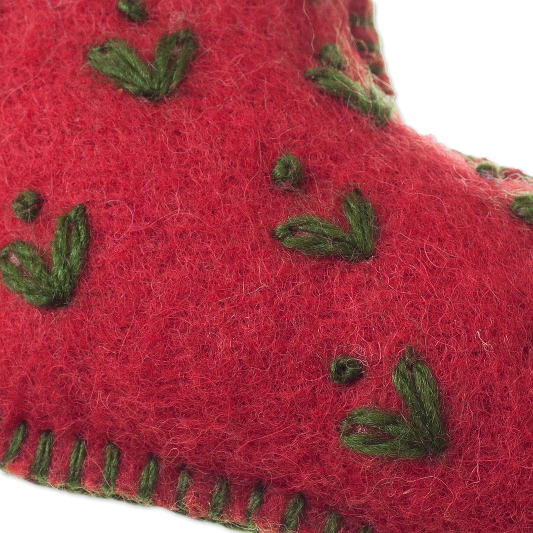 Wool Stocking and Mitten Ornaments from Peru (Set of 4) - Stockings and Mittens