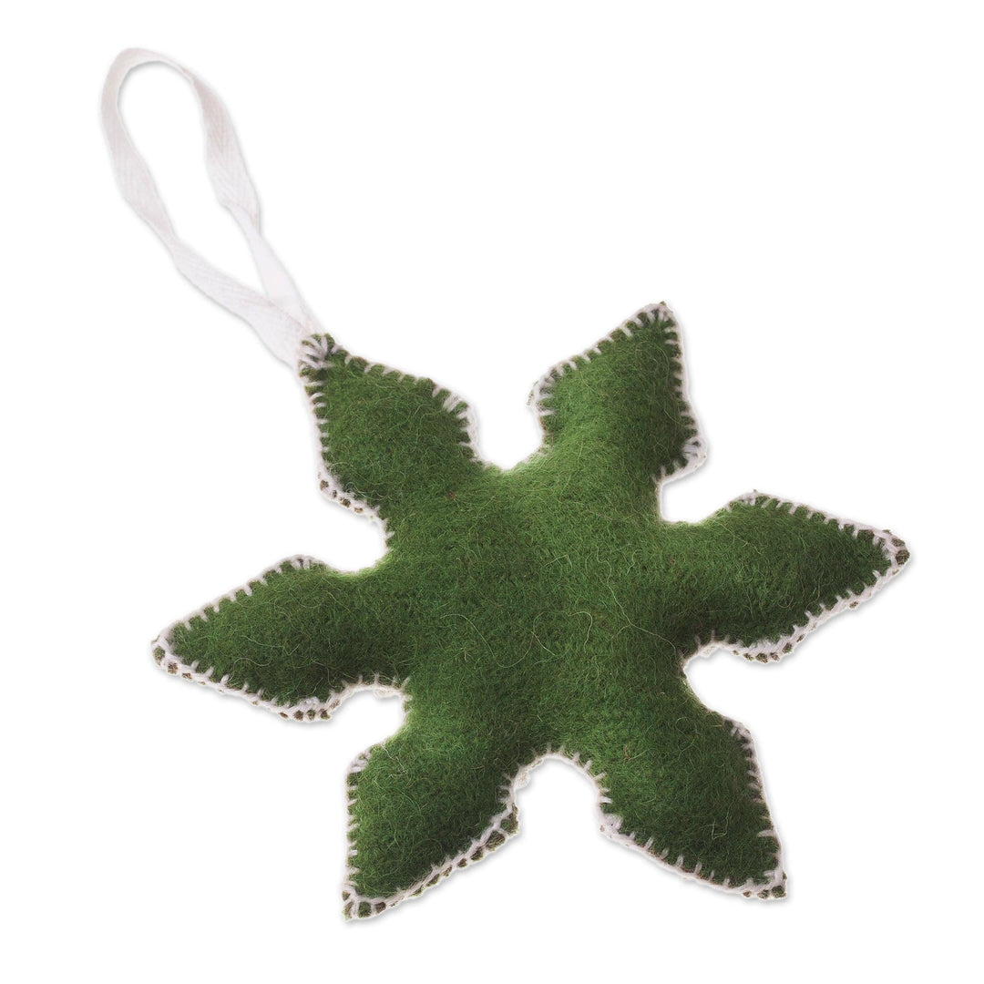 Assorted Wool Snowflake Ornaments from Peru (Set of 3) - Holiday Snowflakes