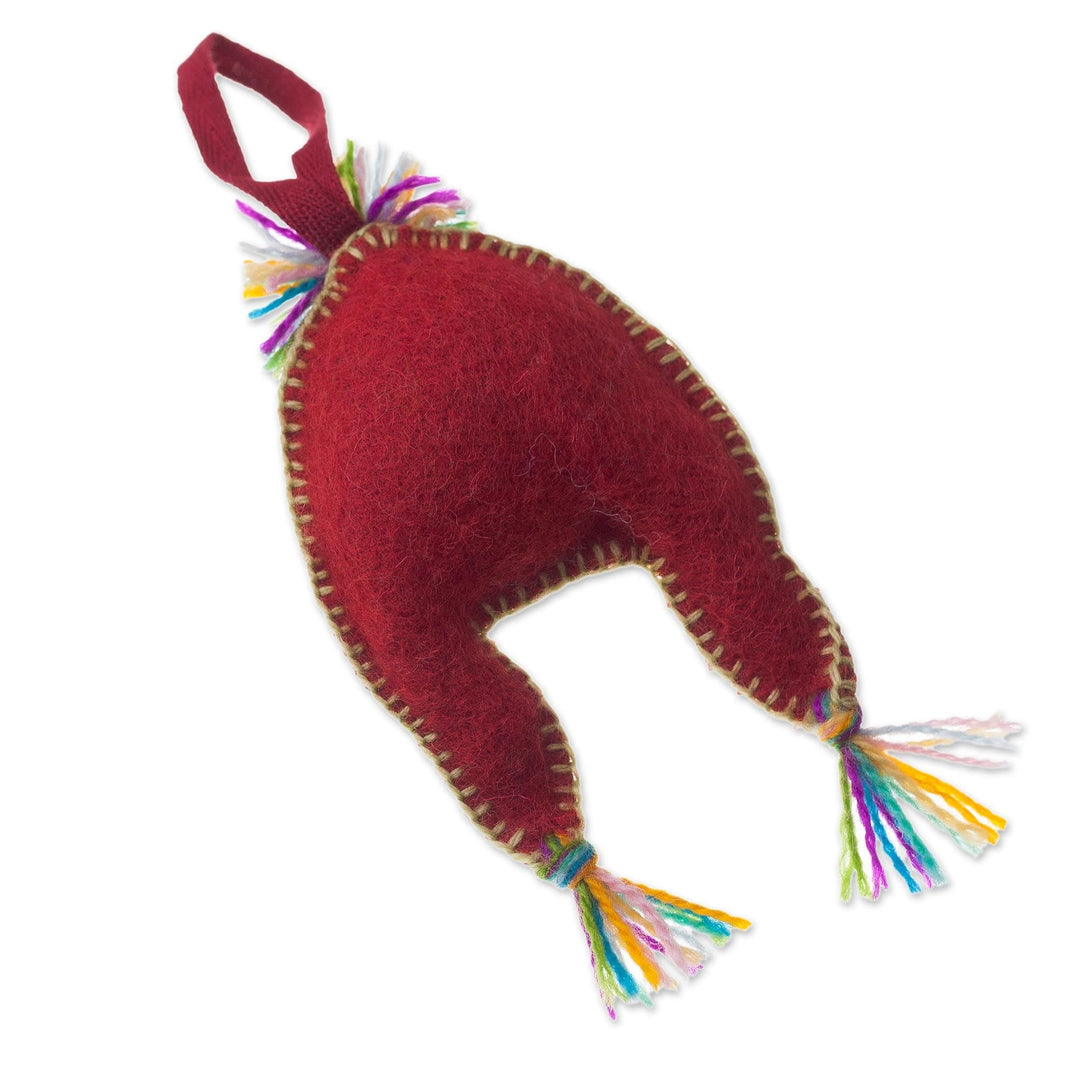 Wool Chullo Hat Ornaments from Peru (Set of 4) - Colorful Chullos
