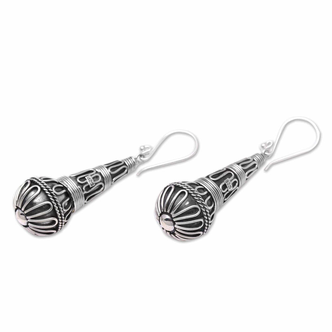 Handmade Sterling Silver Dangle Earrings from Bali - Singing Morning