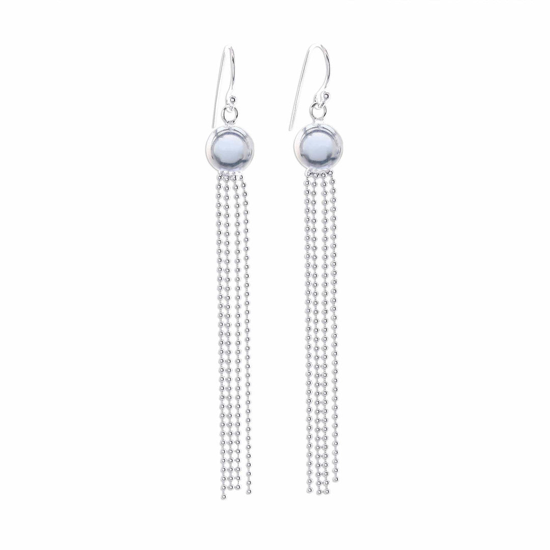 Thai Artisan Handcrafted Sterling Silver Long Earrings - Magical Medusa