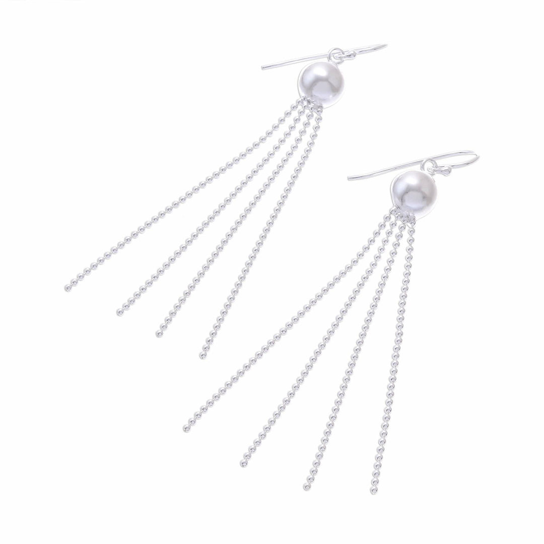 Thai Artisan Handcrafted Sterling Silver Long Earrings - Magical Medusa