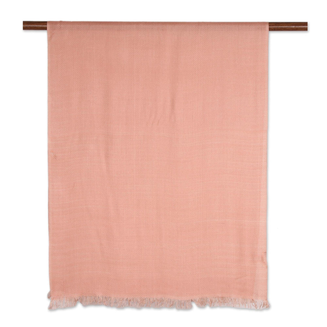 Peach and Blush Patterned Viscose Shawl - Glamorous Diamonds