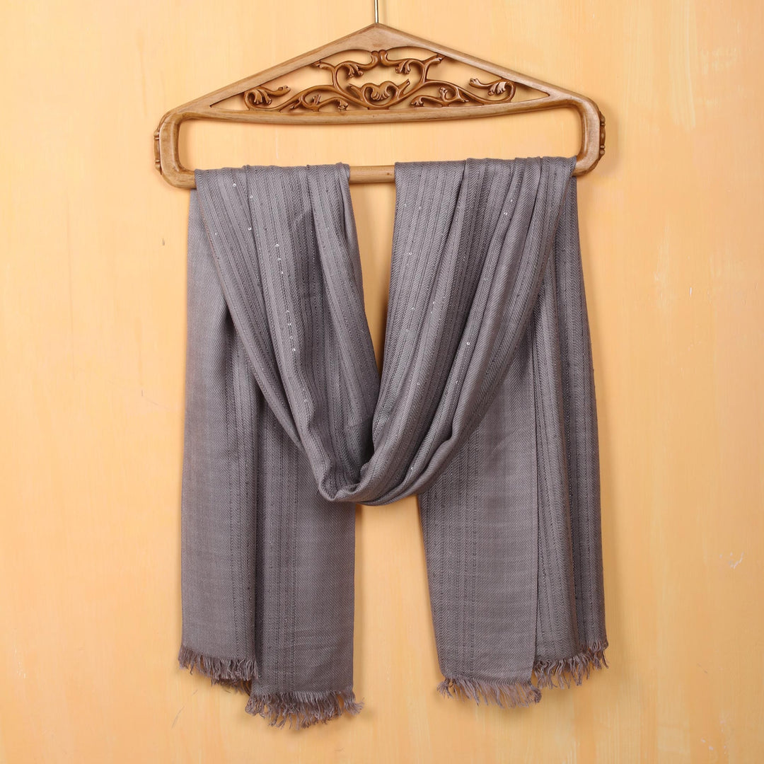 Slate Grey Viscose Blend Shawl - Gorgeous Grey