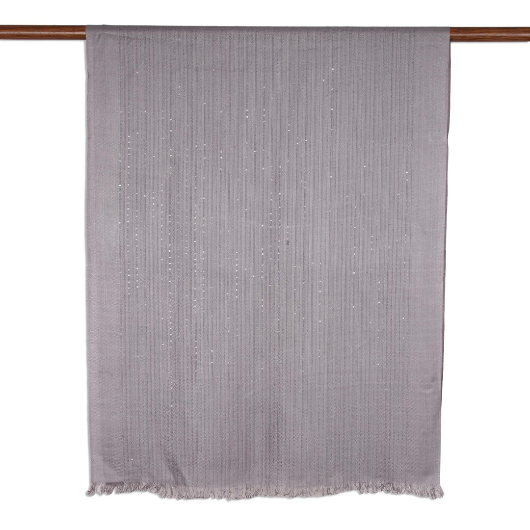 Slate Grey Viscose Blend Shawl - Gorgeous Grey