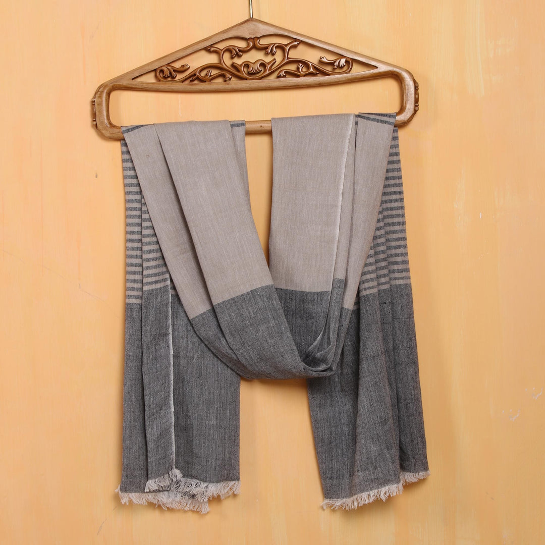 Striped Pattern Viscose Shawl - Striped Symphony
