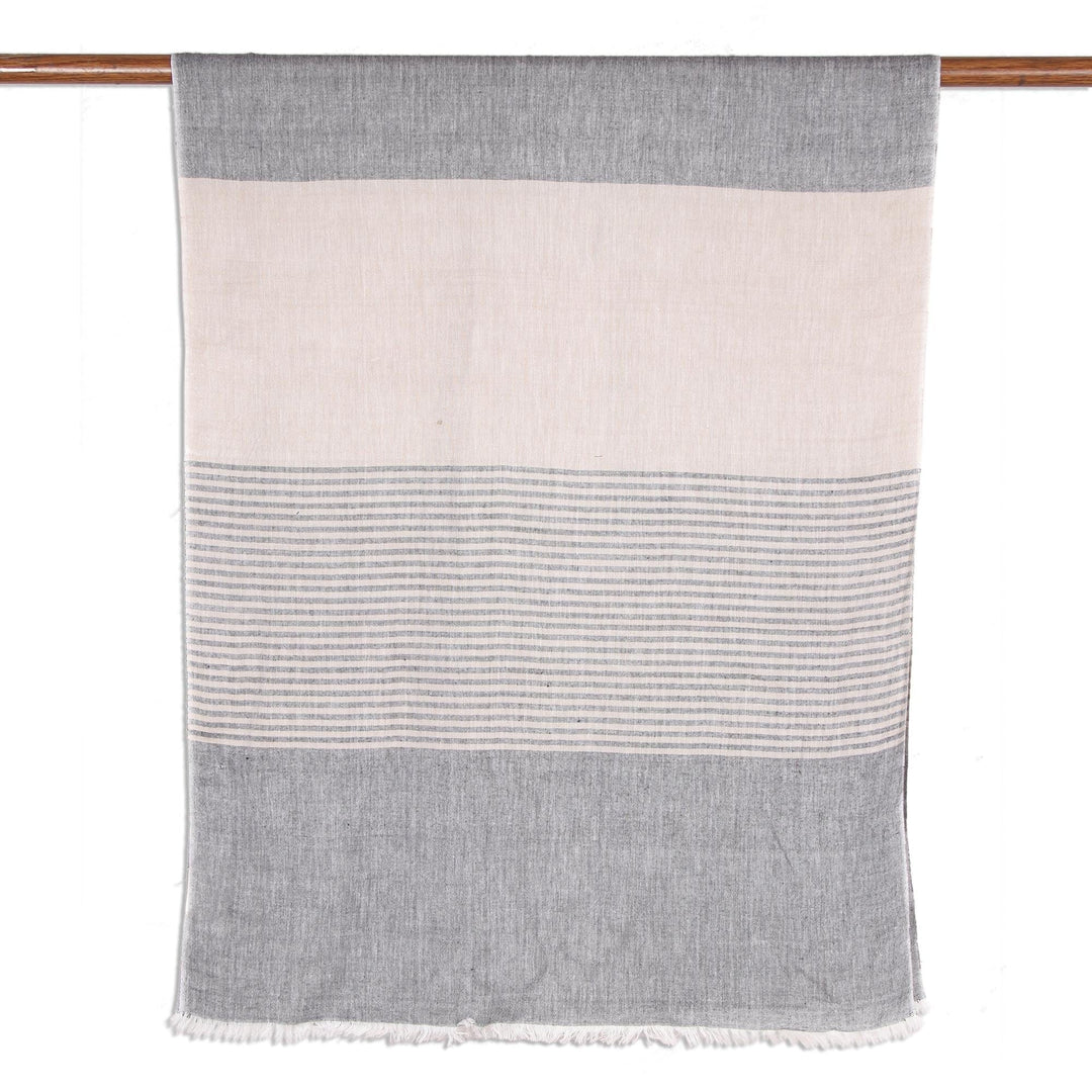 Striped Pattern Viscose Shawl - Striped Symphony