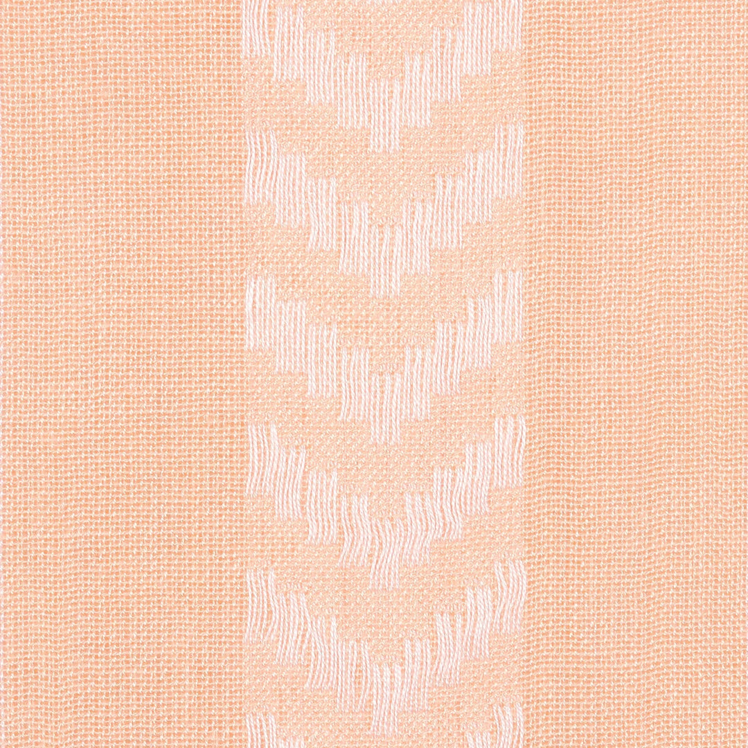 Chevron Pattern Soft Peach Shawl from India - Feminine Chevrons