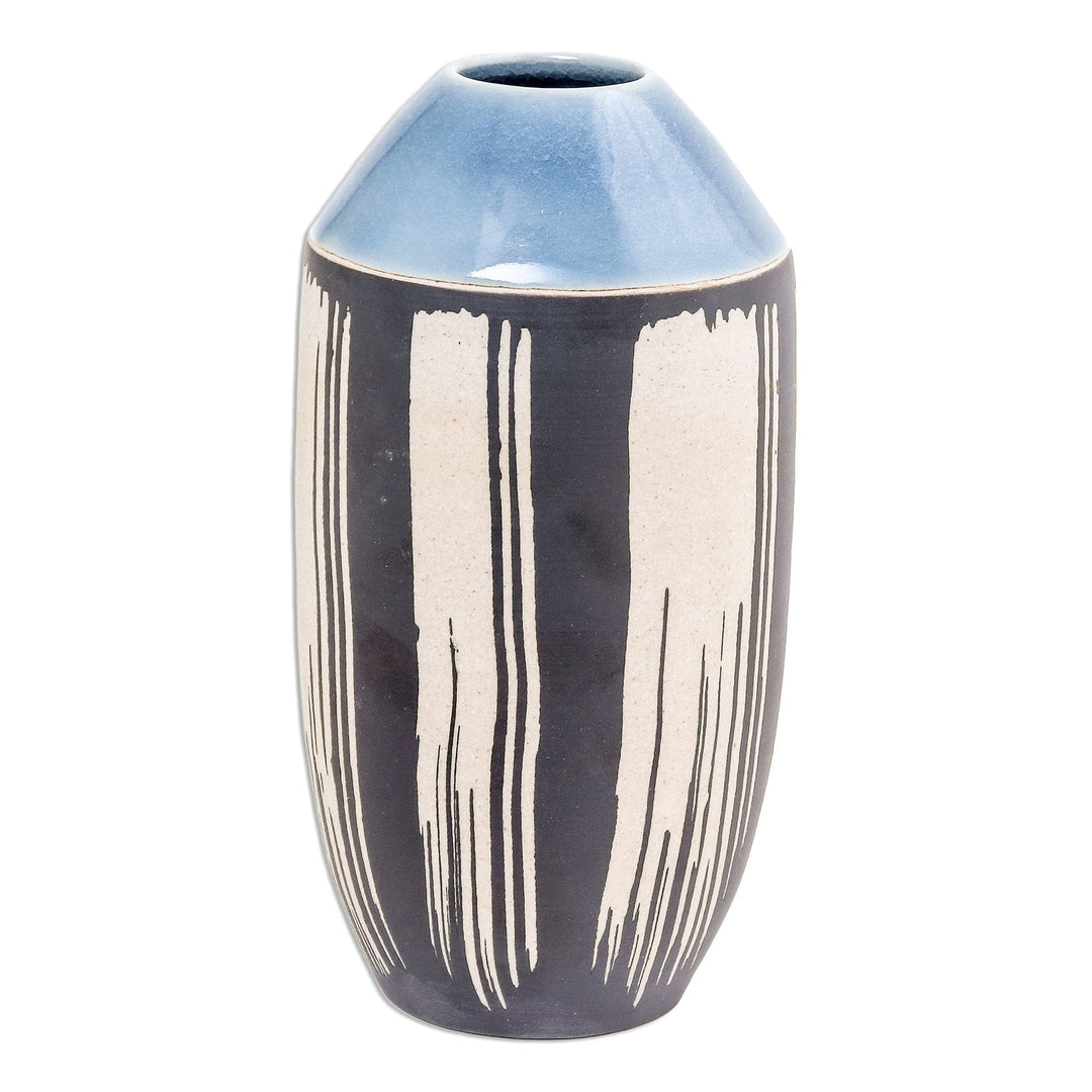 Modern Celadon Ceramic Vase from Thailand - Modern Garden