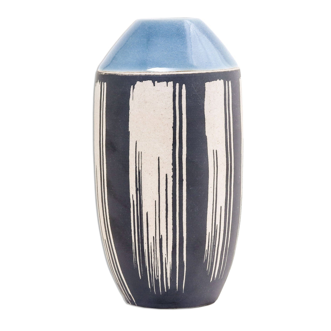 Modern Celadon Ceramic Vase from Thailand - Modern Garden