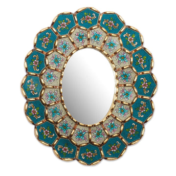 Hand-Painted Floral Wall Mirror - Colonial Arrangements
