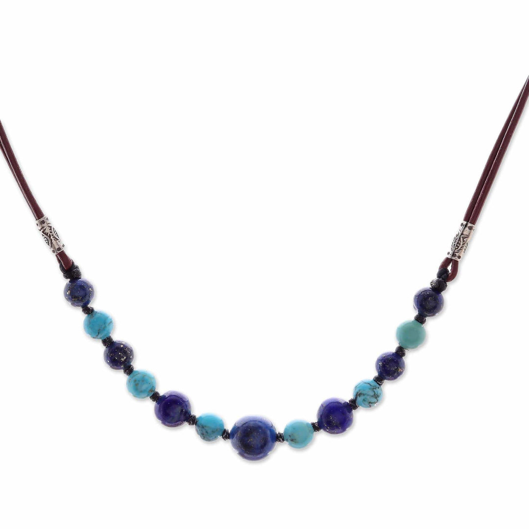 Lapis Lazuli and Howlite Beaded Necklace with Karen Silver - Joyful Holiday