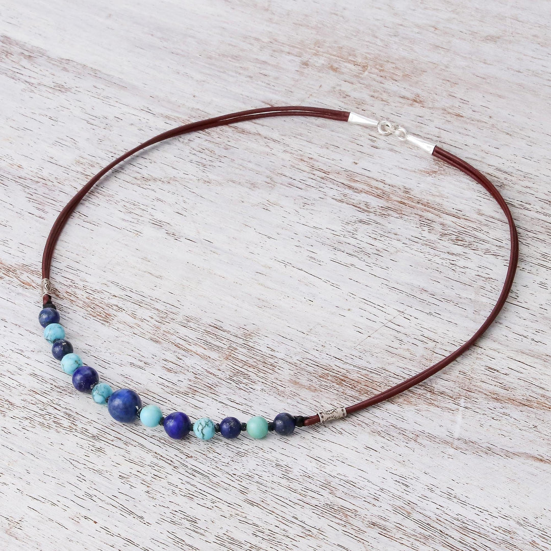 Lapis Lazuli and Howlite Beaded Necklace with Karen Silver - Joyful Holiday
