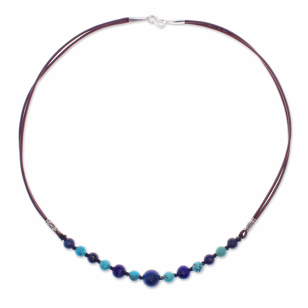 Lapis Lazuli and Howlite Beaded Necklace with Karen Silver - Joyful Holiday