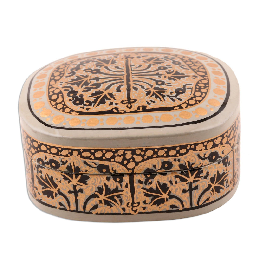 Artisan Crafted Hand Painted Papier Mache Box - Srinagar Beauty