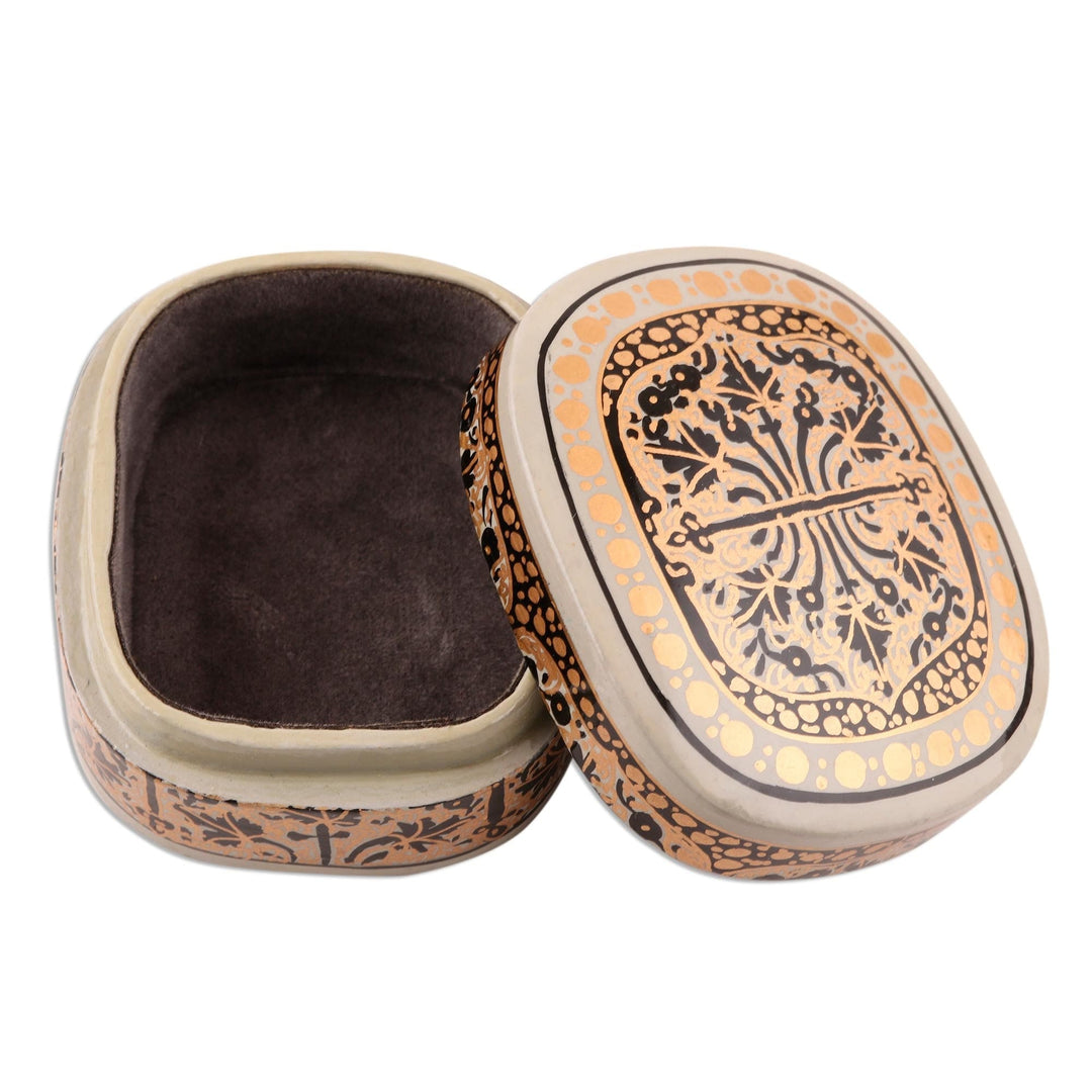 Artisan Crafted Hand Painted Papier Mache Box - Srinagar Beauty