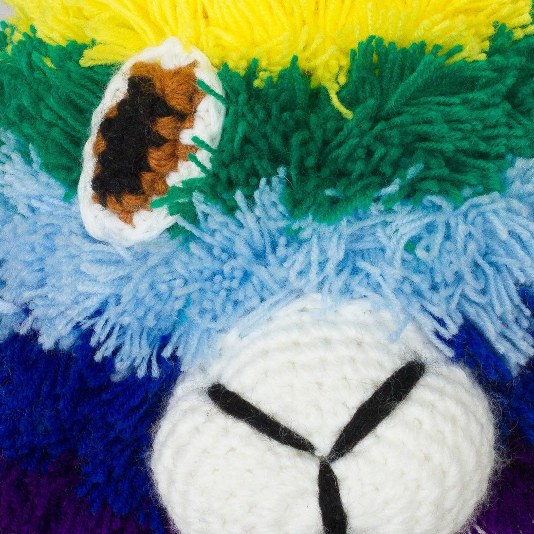 Hand-Crocheted Rainbow Llama Hat Crafted in Peru - Rainbow Llama