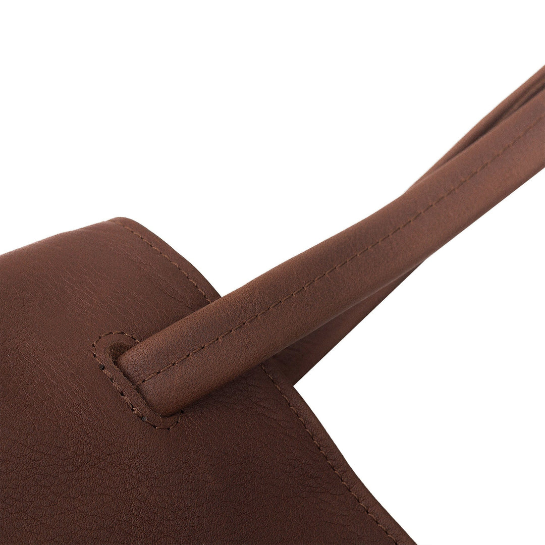 Versatile Hand Crafted Brown Leather Shoulder Bag - Stylish in Brown