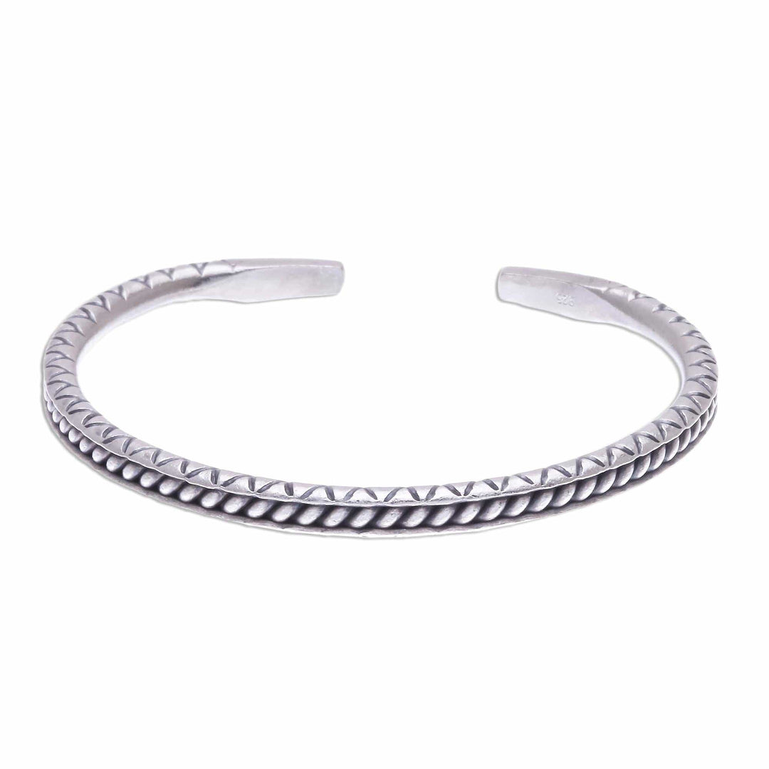 Hill Tribe Style Sterling Silver Cuff Bracelet - Hill Tribe Trail