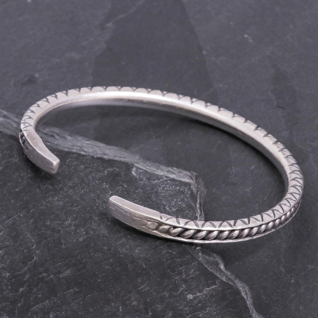 Hill Tribe Style Sterling Silver Cuff Bracelet - Hill Tribe Trail
