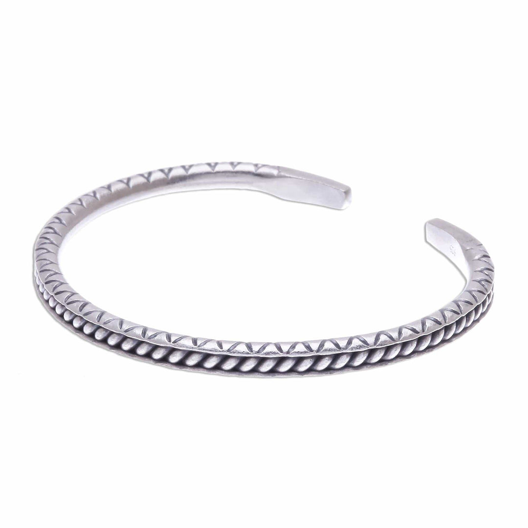 Hill Tribe Style Sterling Silver Cuff Bracelet - Hill Tribe Trail
