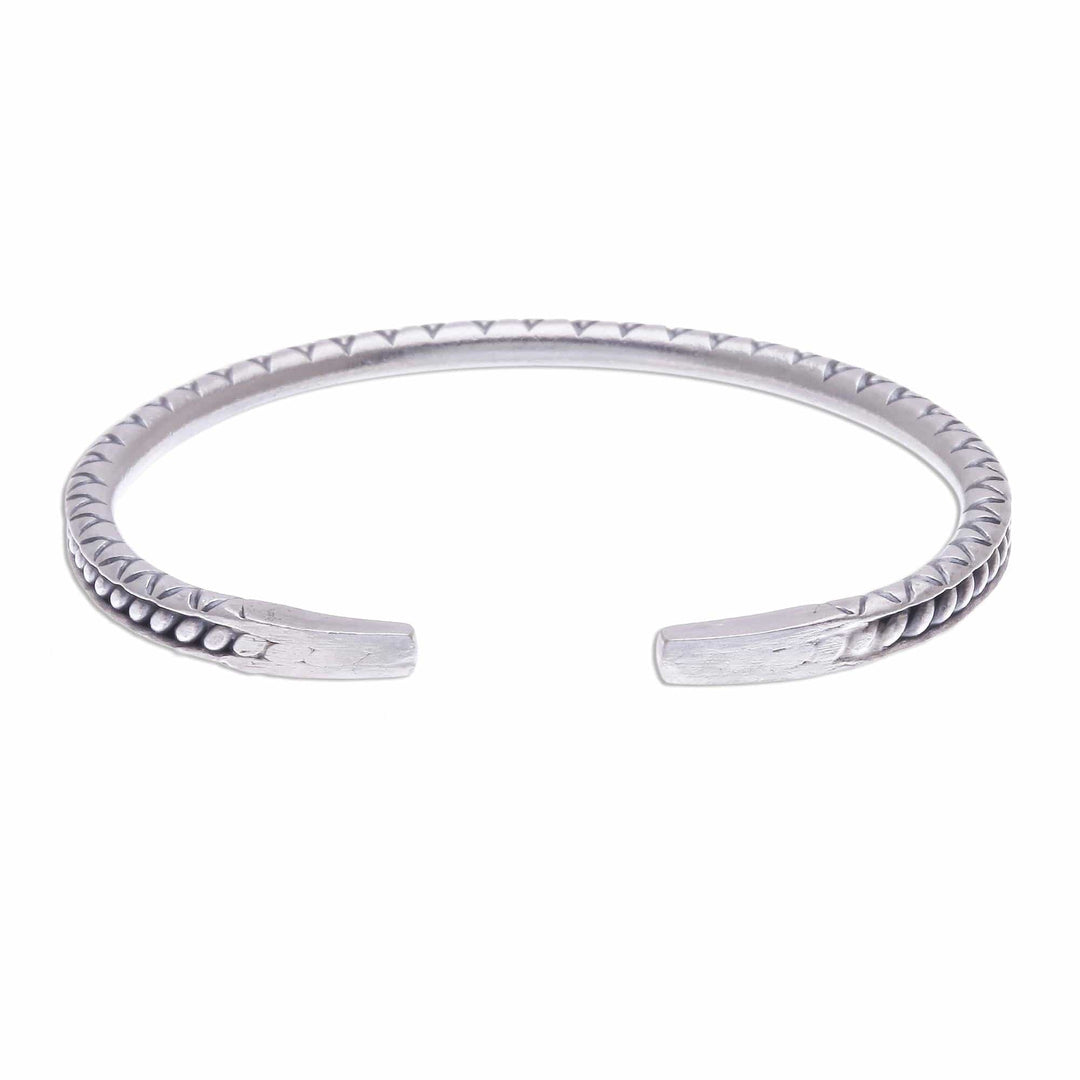 Hill Tribe Style Sterling Silver Cuff Bracelet - Hill Tribe Trail