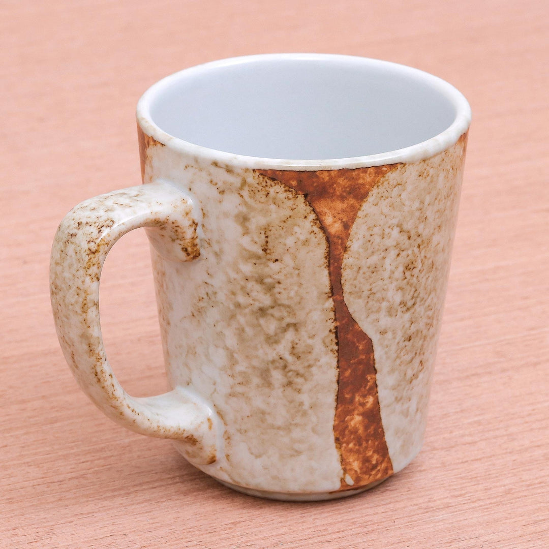 Earth-Toned Ceramic Mug from Thailand - Natural Appeal