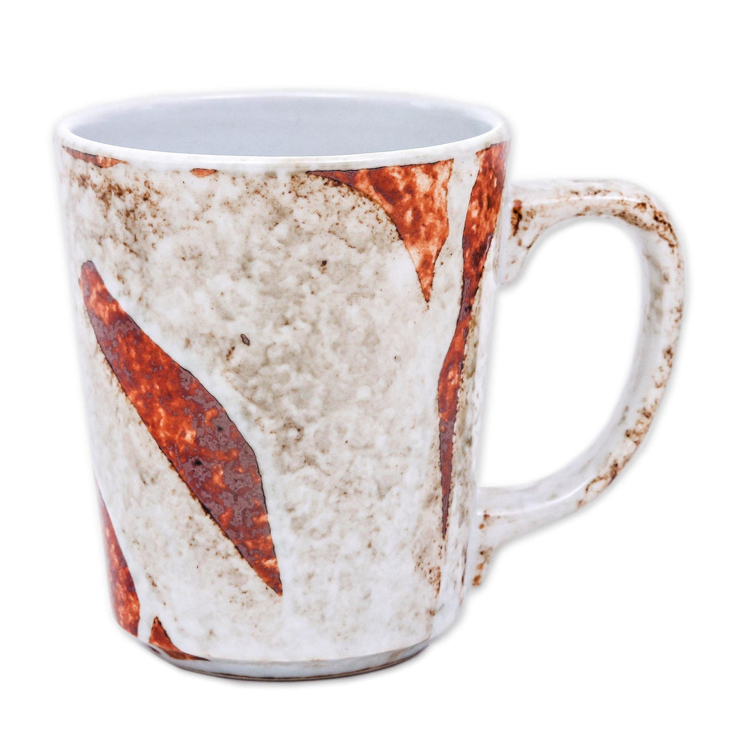 Earth-Toned Ceramic Mug from Thailand - Natural Appeal