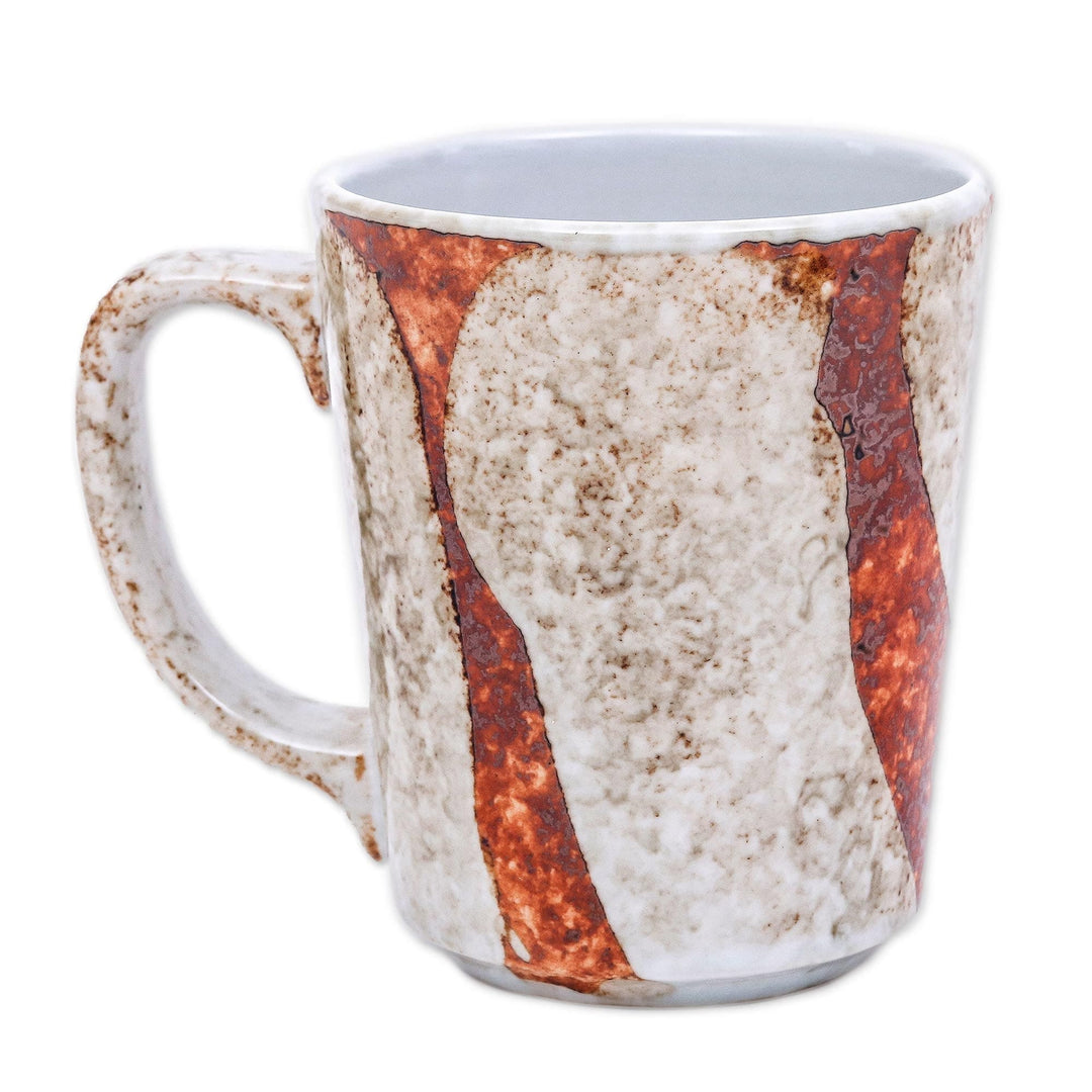 Earth-Toned Ceramic Mug from Thailand - Natural Appeal