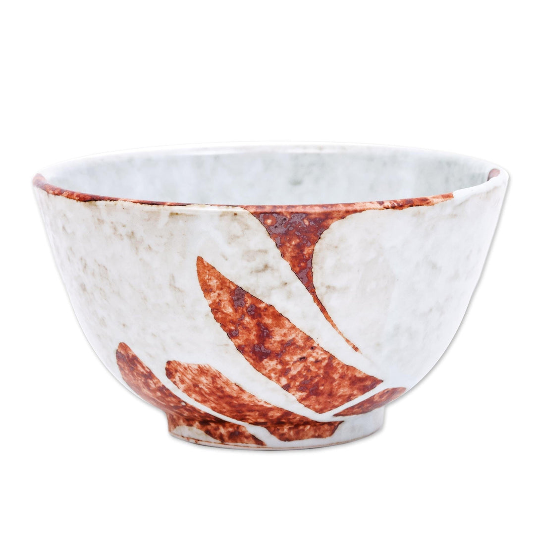 Versatile Ceramic Bowl in Brown and White - Natural Appeal