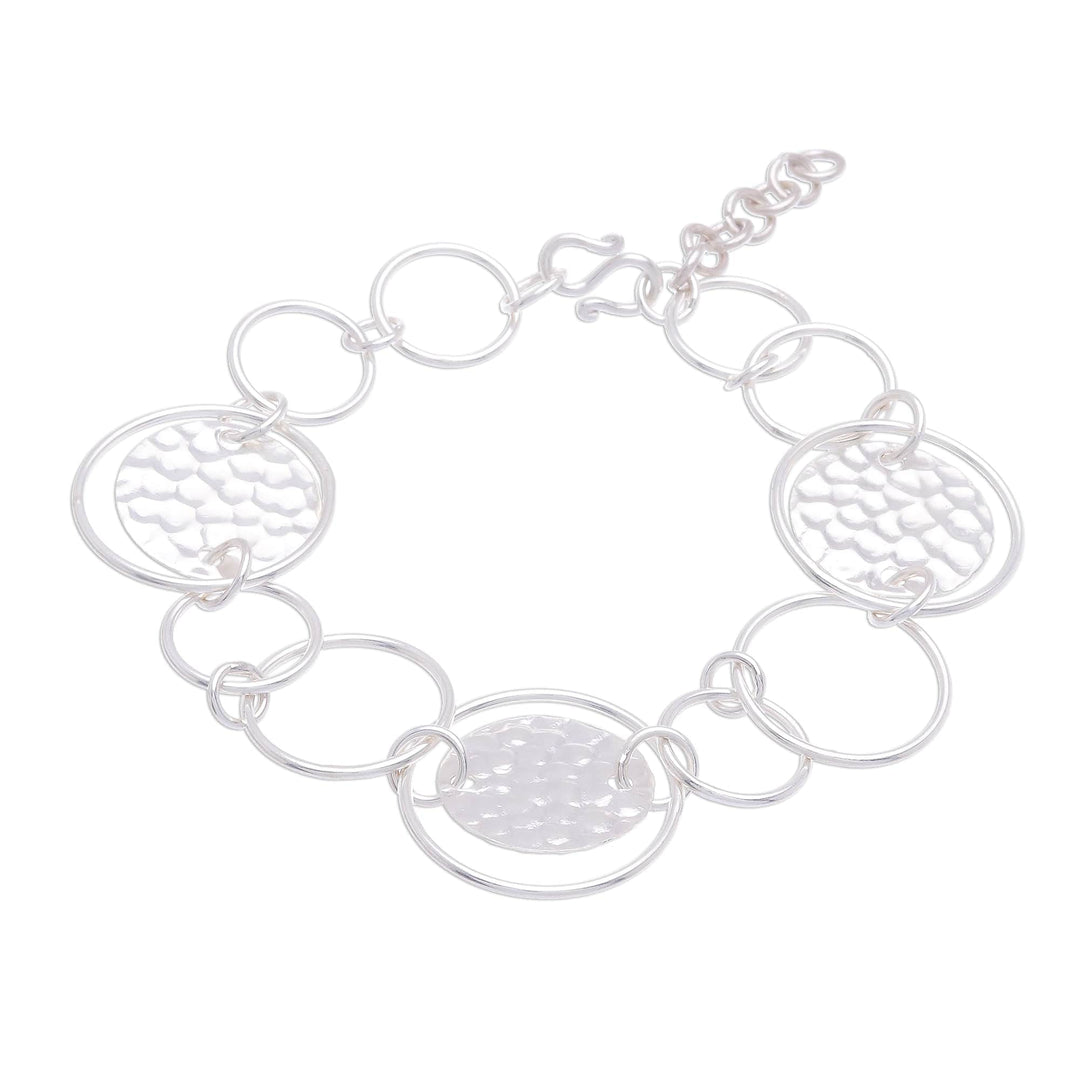 Contemporary 950 Silver Link Bracelet - Outer Galaxy