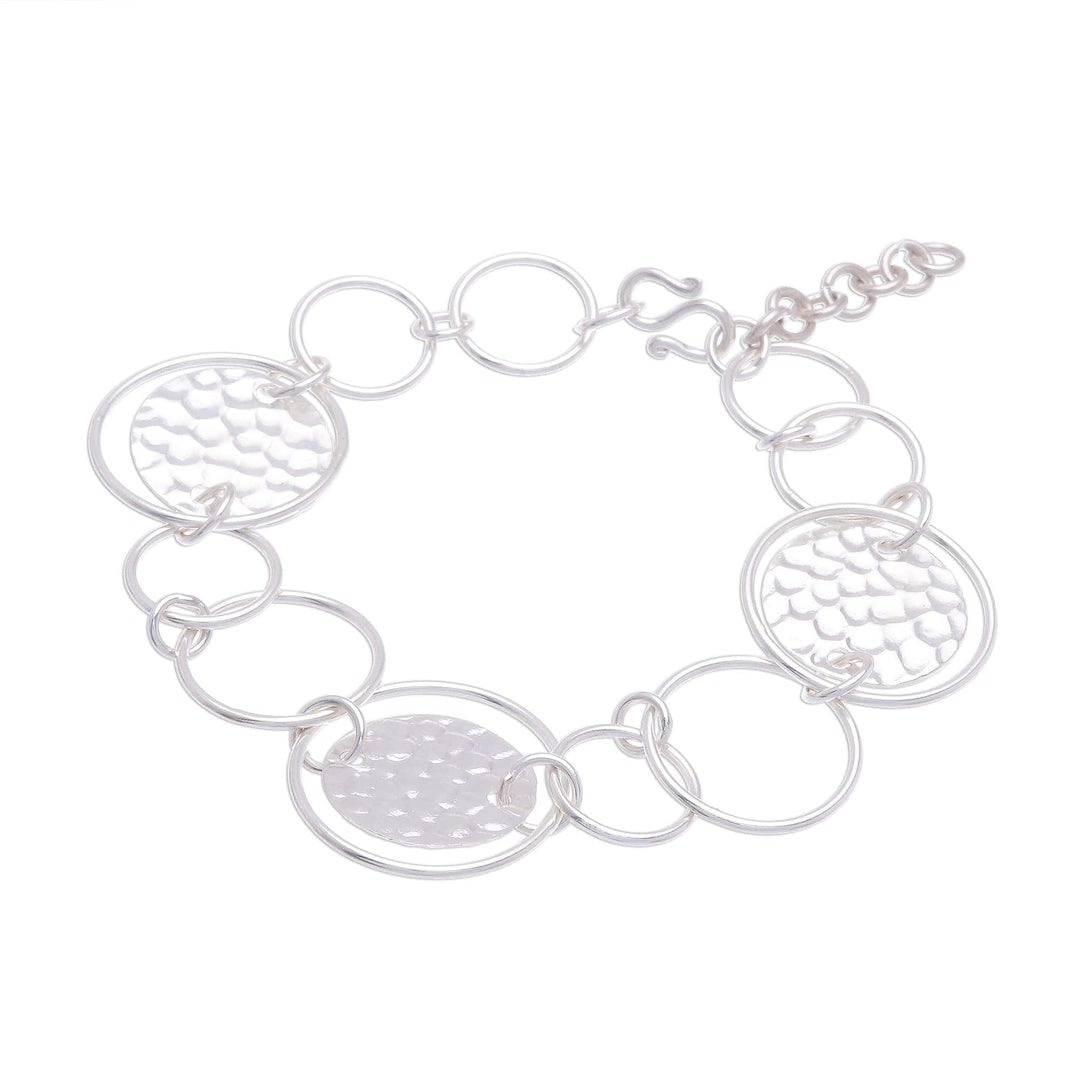 Contemporary 950 Silver Link Bracelet - Outer Galaxy