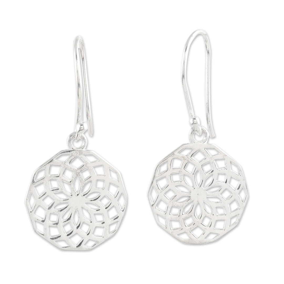 Mandala Motif Sterling Silver Earrings - Mesmerizing Mandala