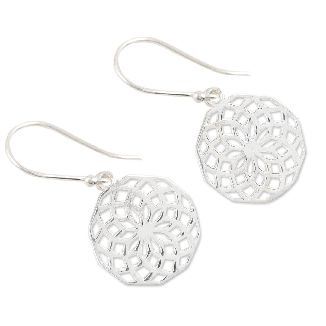 Mandala Motif Sterling Silver Earrings - Mesmerizing Mandala