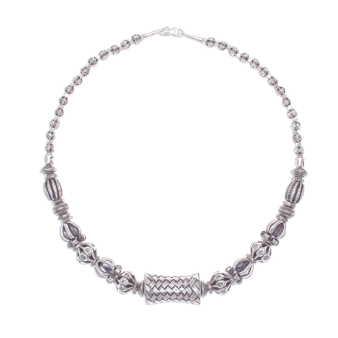 a-NL201] Karen Silver Necklace 38cm - メルカリ