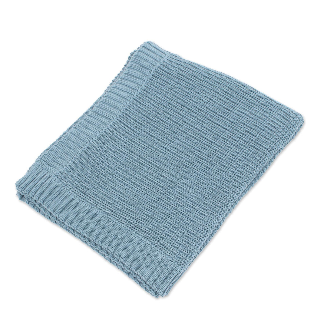 Blue Spruce 100% Cotton Knit Throw Blanket - Spruce Comfort