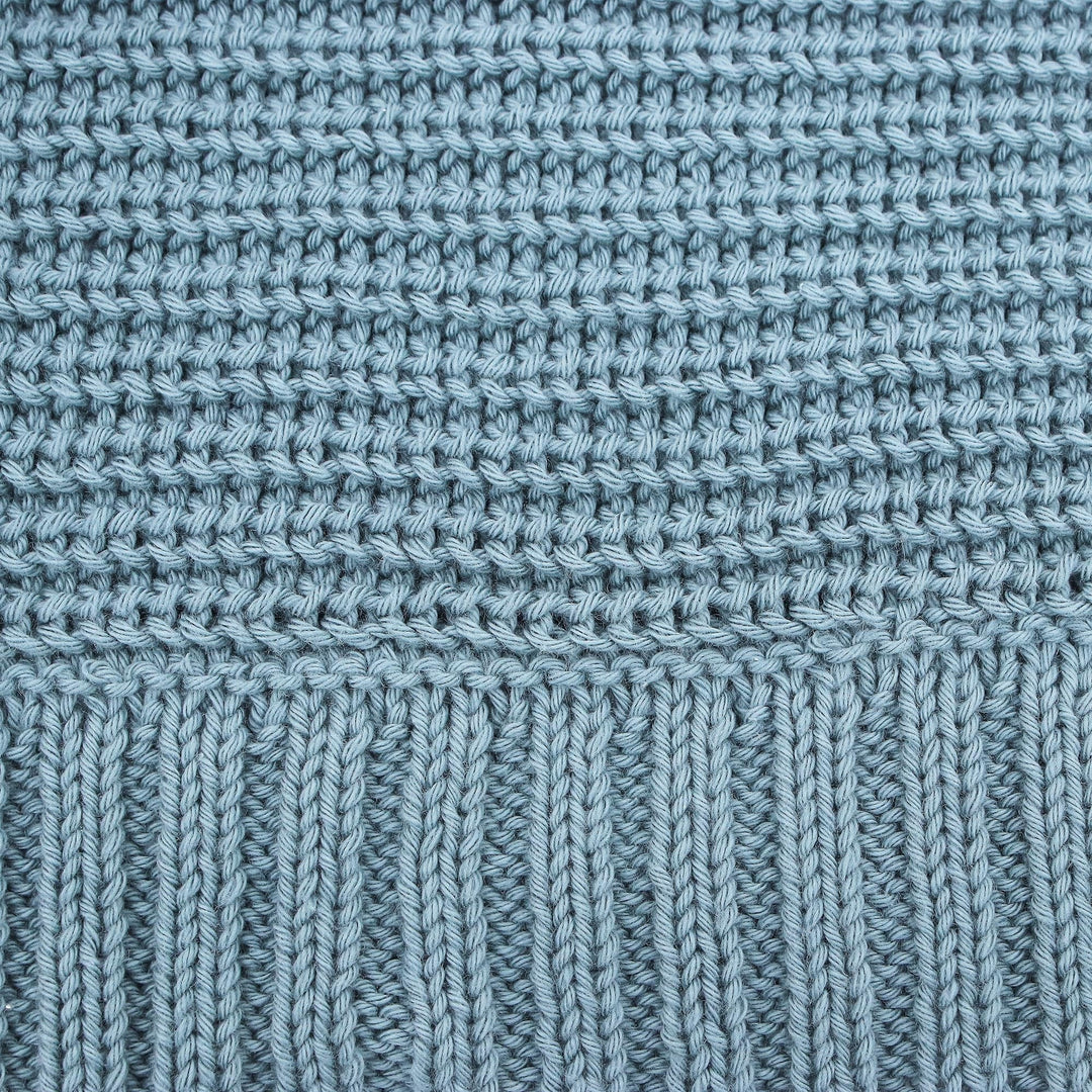 Blue Spruce 100% Cotton Knit Throw Blanket - Spruce Comfort