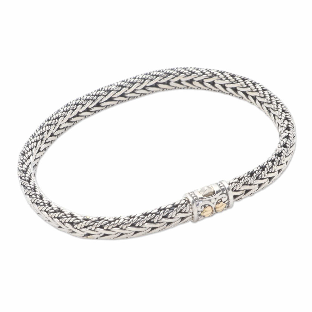 Handmade Sterling Silver and Gold Accented Braided Bracelet - Well Known