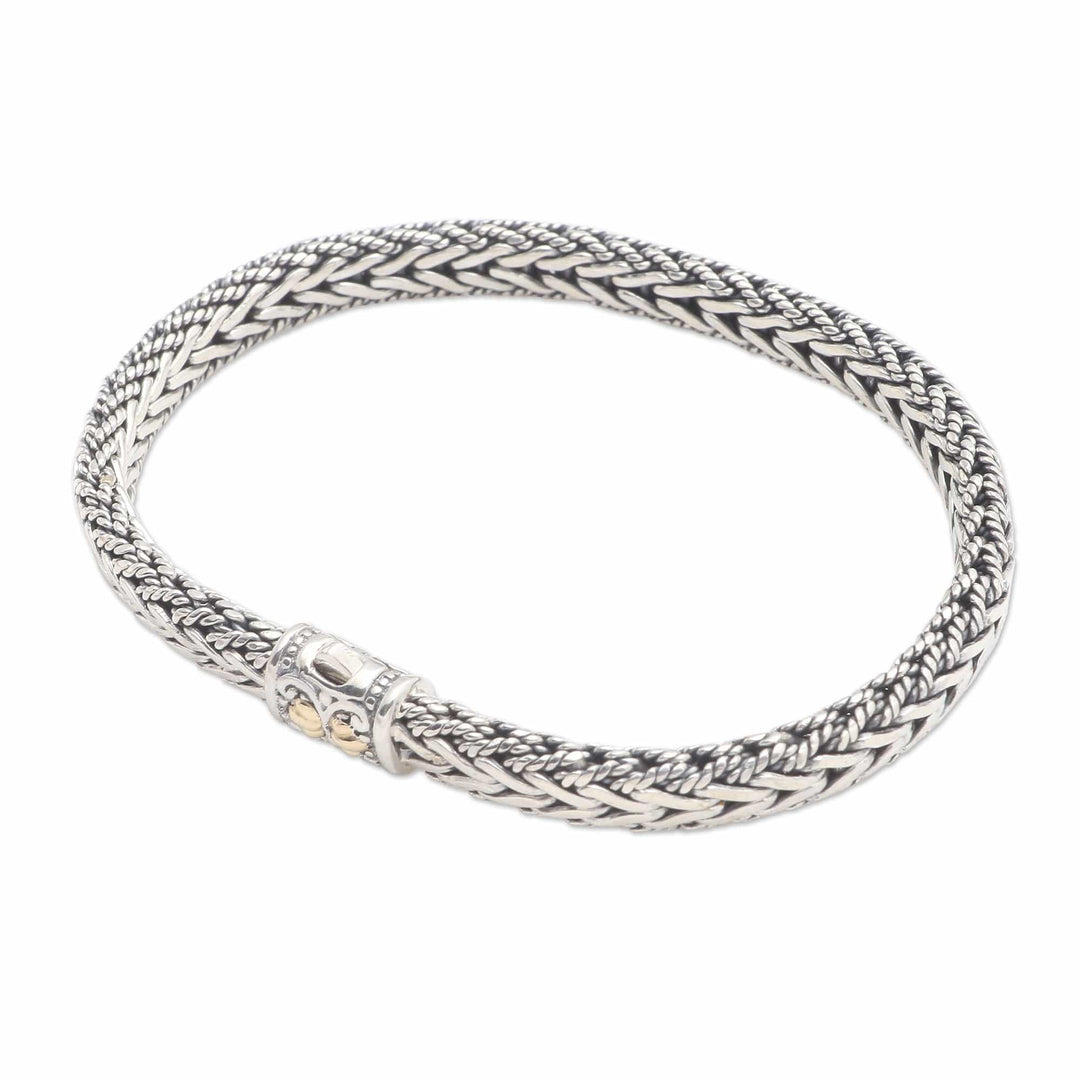 Handmade Sterling Silver and Gold Accented Braided Bracelet - Well Known